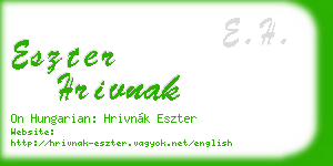 eszter hrivnak business card