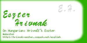 eszter hrivnak business card